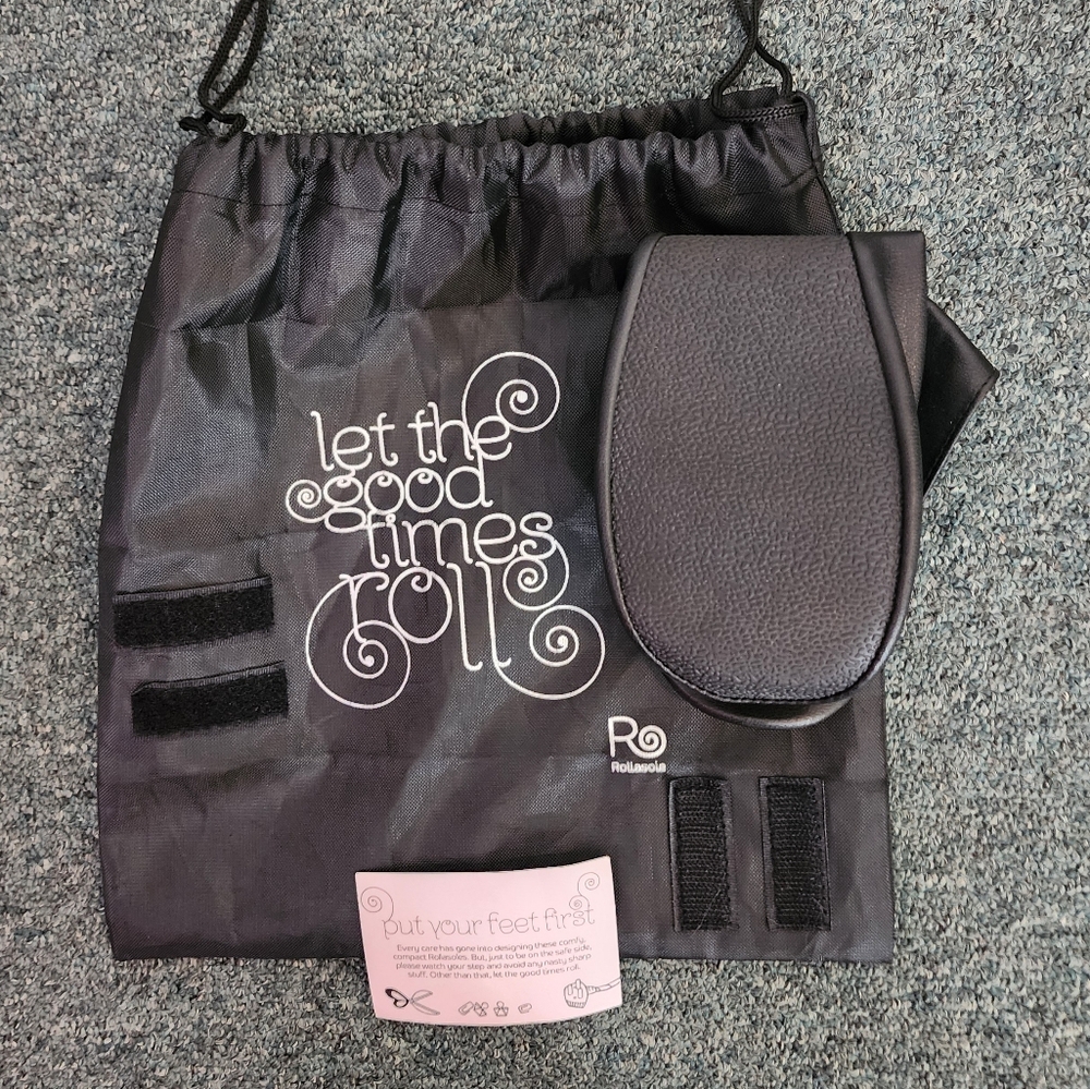 Rollasole Ballet Flats With Travel Bag Black Size 9.5 - Picture 3 of 7